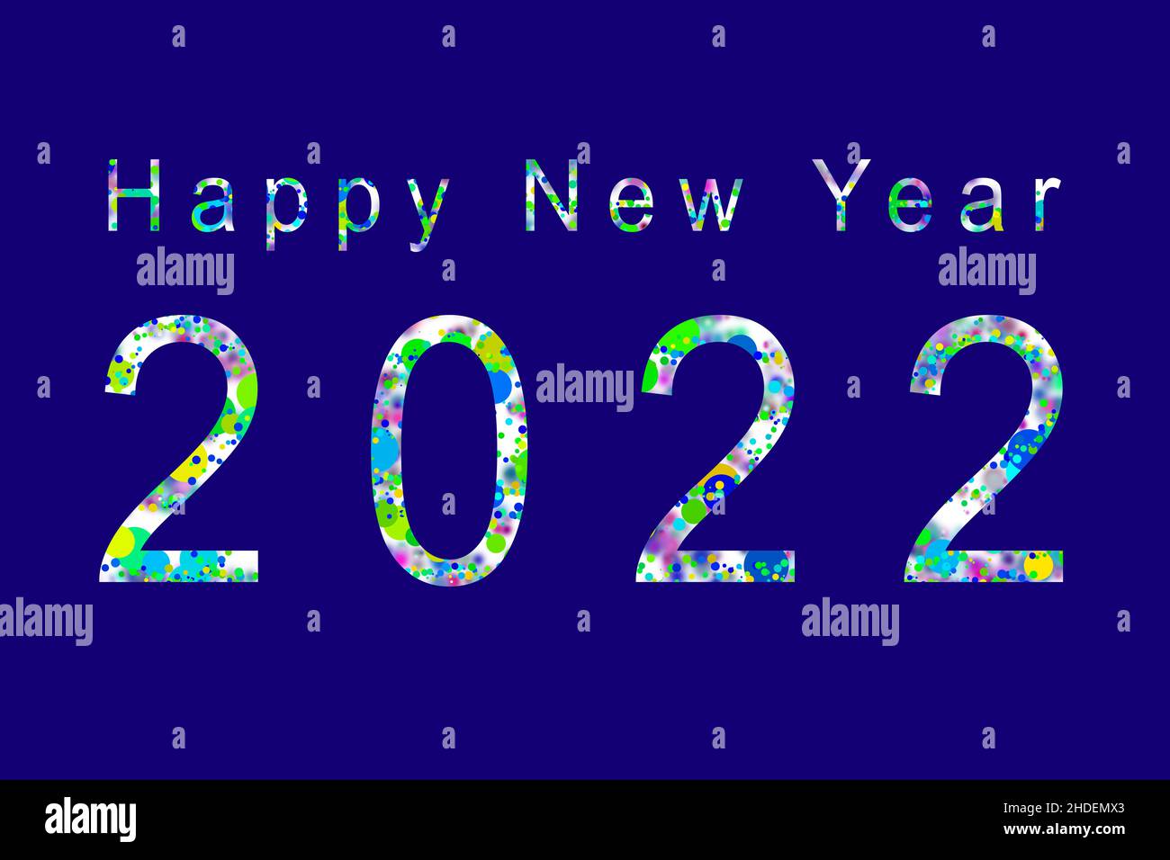 2022 New Year Wishes Bavaria Germany Stock Photo