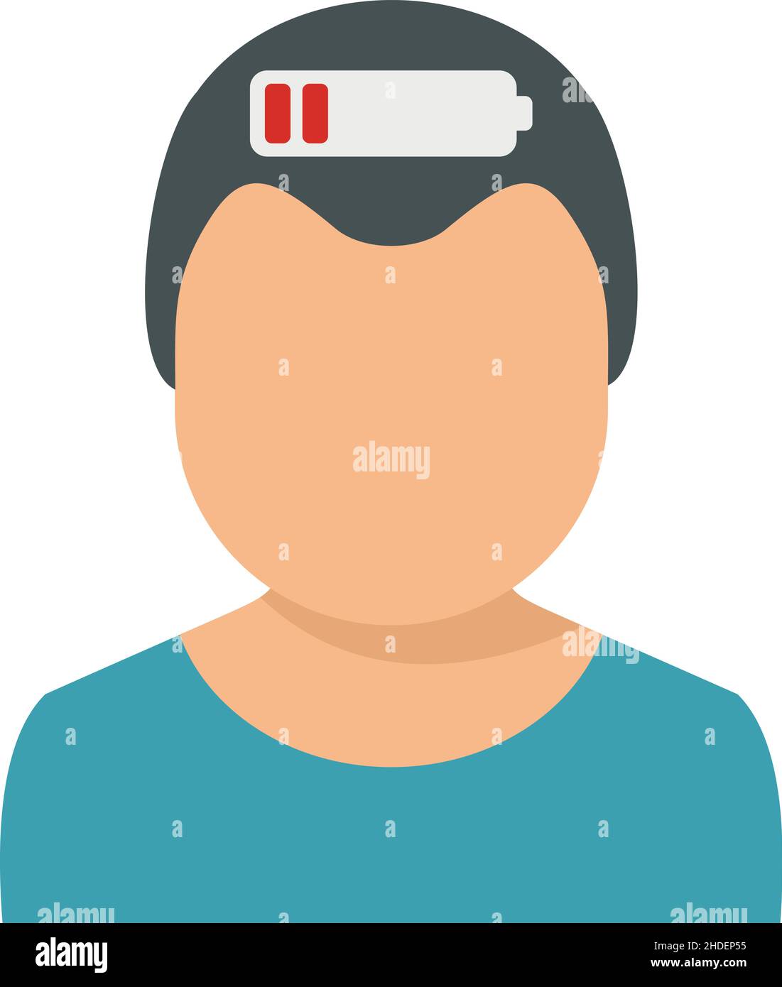 Low energy teen icon. Flat illustration of Low energy teen vector icon