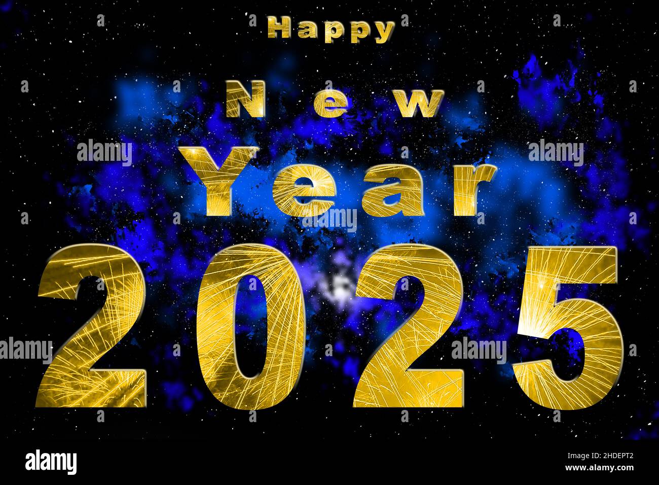 Happy New Year 2022 2023 2024 2025 Bavaria Germany Stock Photo