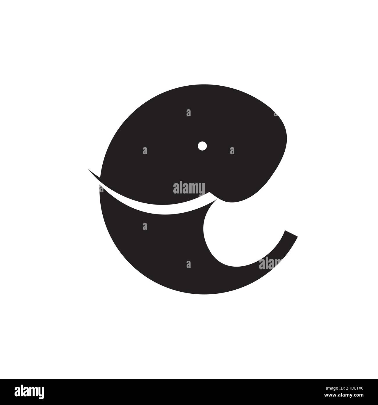 geometric head elephant logo design vector graphic symbol icon ...