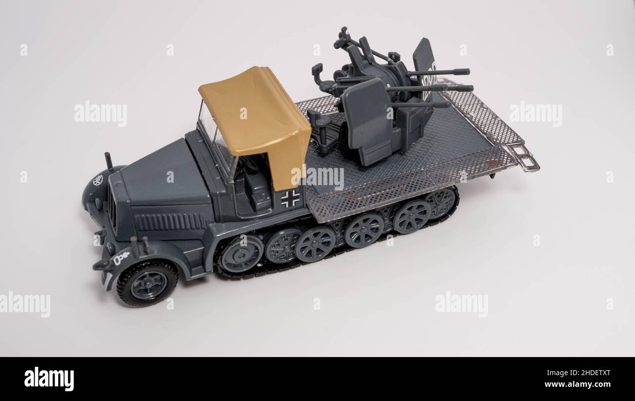 ARTILLERIESCHLEPPER HALBKETTE SD.KFZ.7 Geschütz Krauss Maffei Altes Foto 306560708666