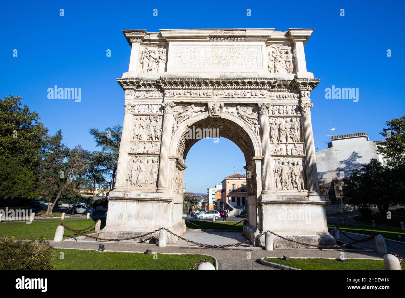 Arch of Trajan or Arco di Traiano, Benevento, italy Stock Photo