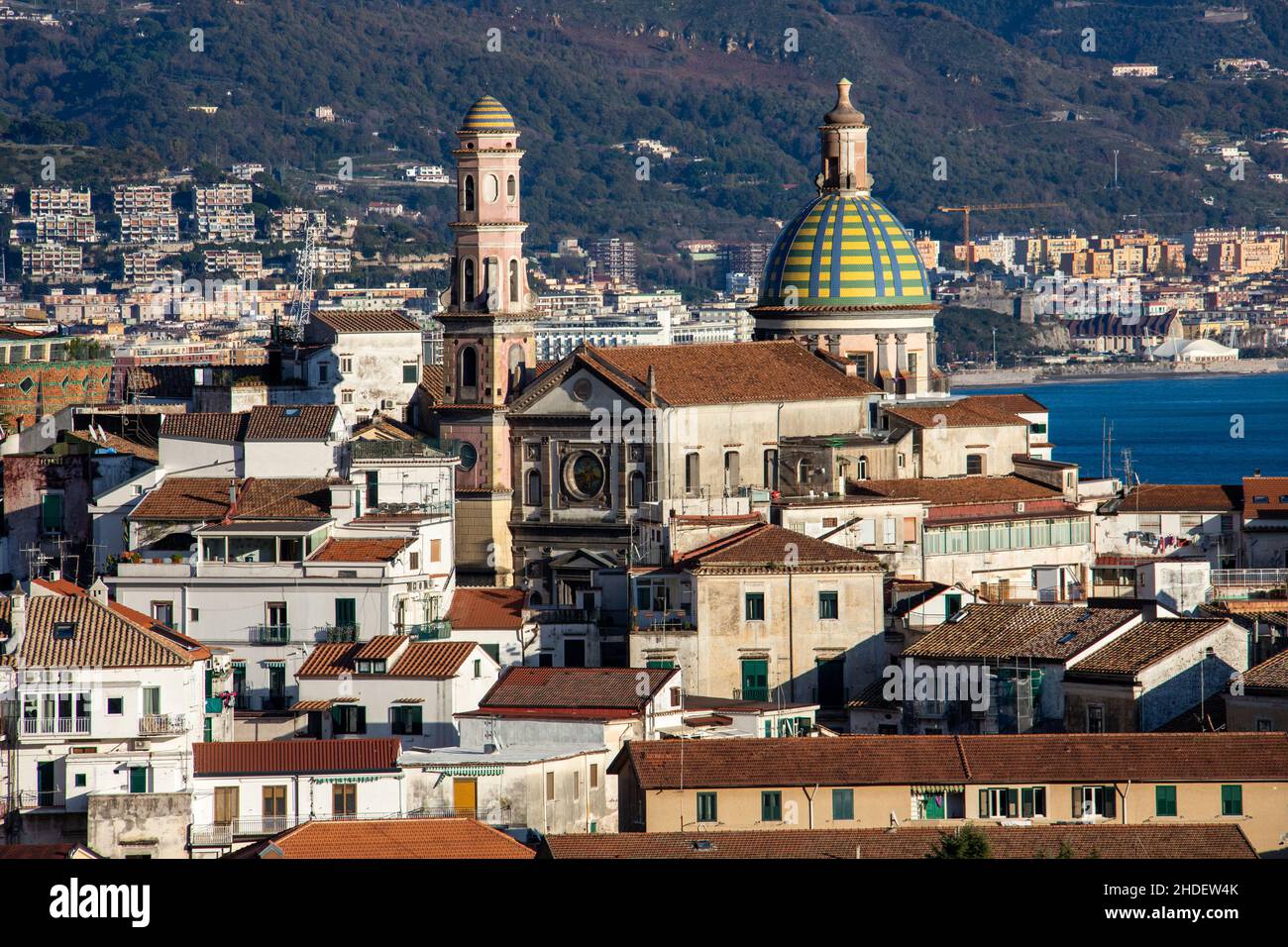 Chiesa Parrocchiale di S.Giovanni Battista, Vietri sul Mare, Amalfi Coast, Italy Stock Photo