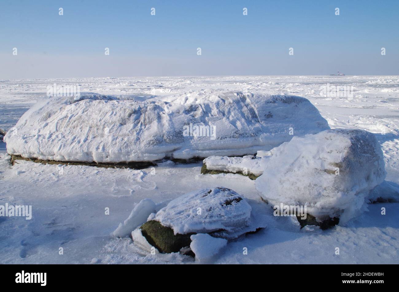 Frozen lake rock in hi-res stock photography and images - Alamy