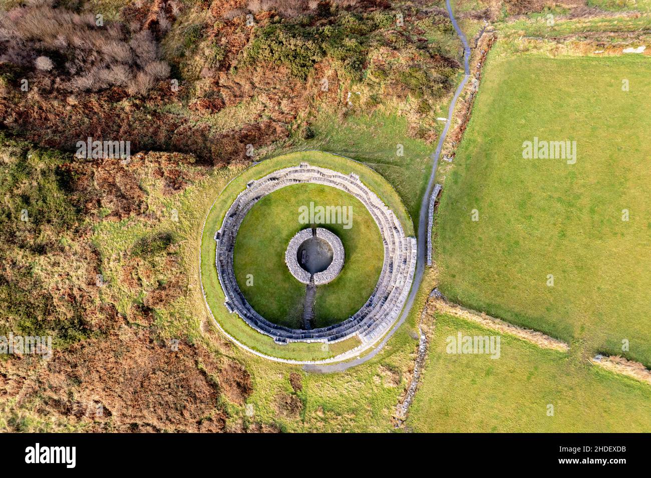 Cahergal Ancient irish Ring Fort, County Kerry, Ireland Stock Photo - Alamy