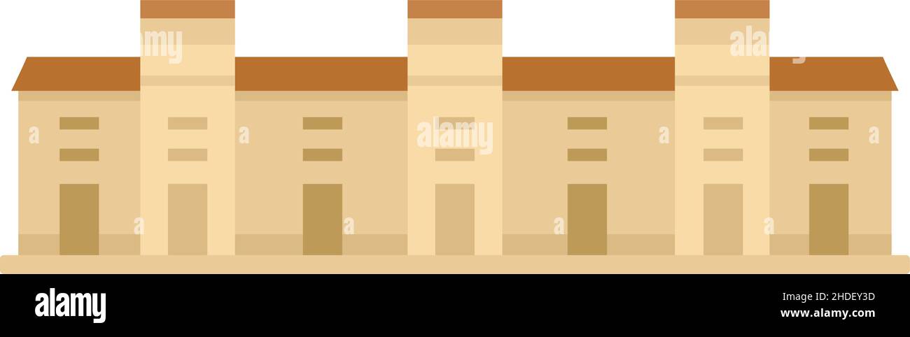Chinese wall icon. Flat illustration of Chinese wall vector icon ...