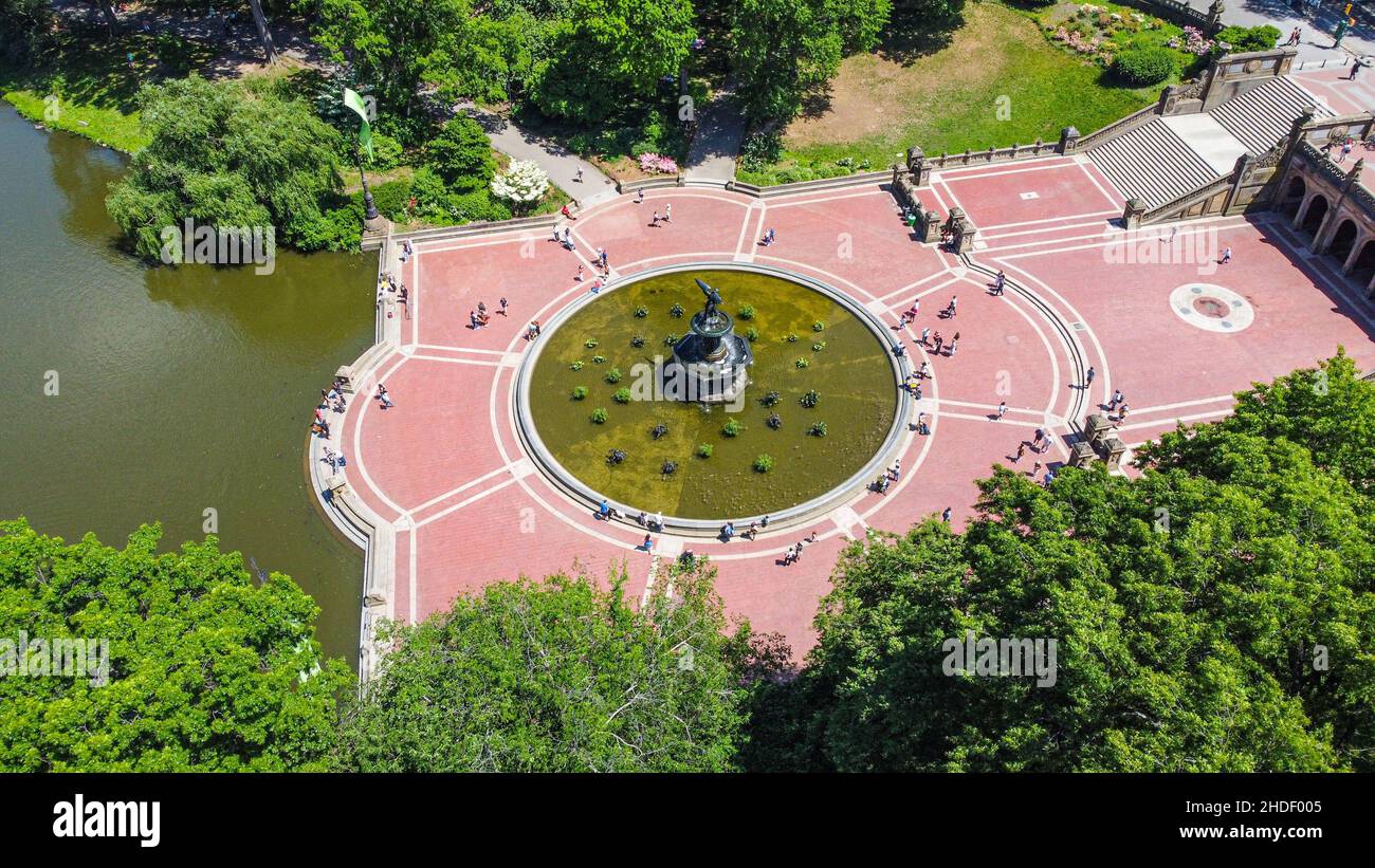 Bethesda Fountain, Central Park, Manhattan, New York City, NY Stock Photo