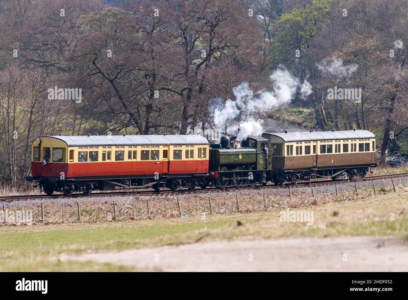 A steam gala on the Llangollen steam Railway Stock Photo