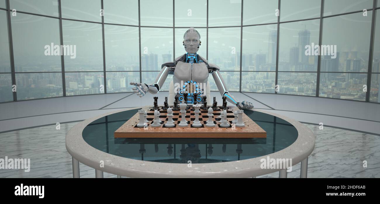 chess, invitation, artificial intelligence, invitations, artificial intelligences, cyborg Stock Photo