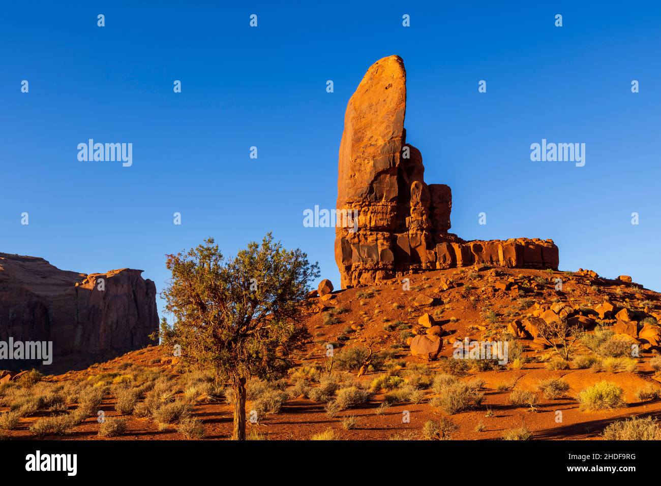 The Thumb rock formation in Monument Valley Navajo Tribal Park, Utah Stock Photo