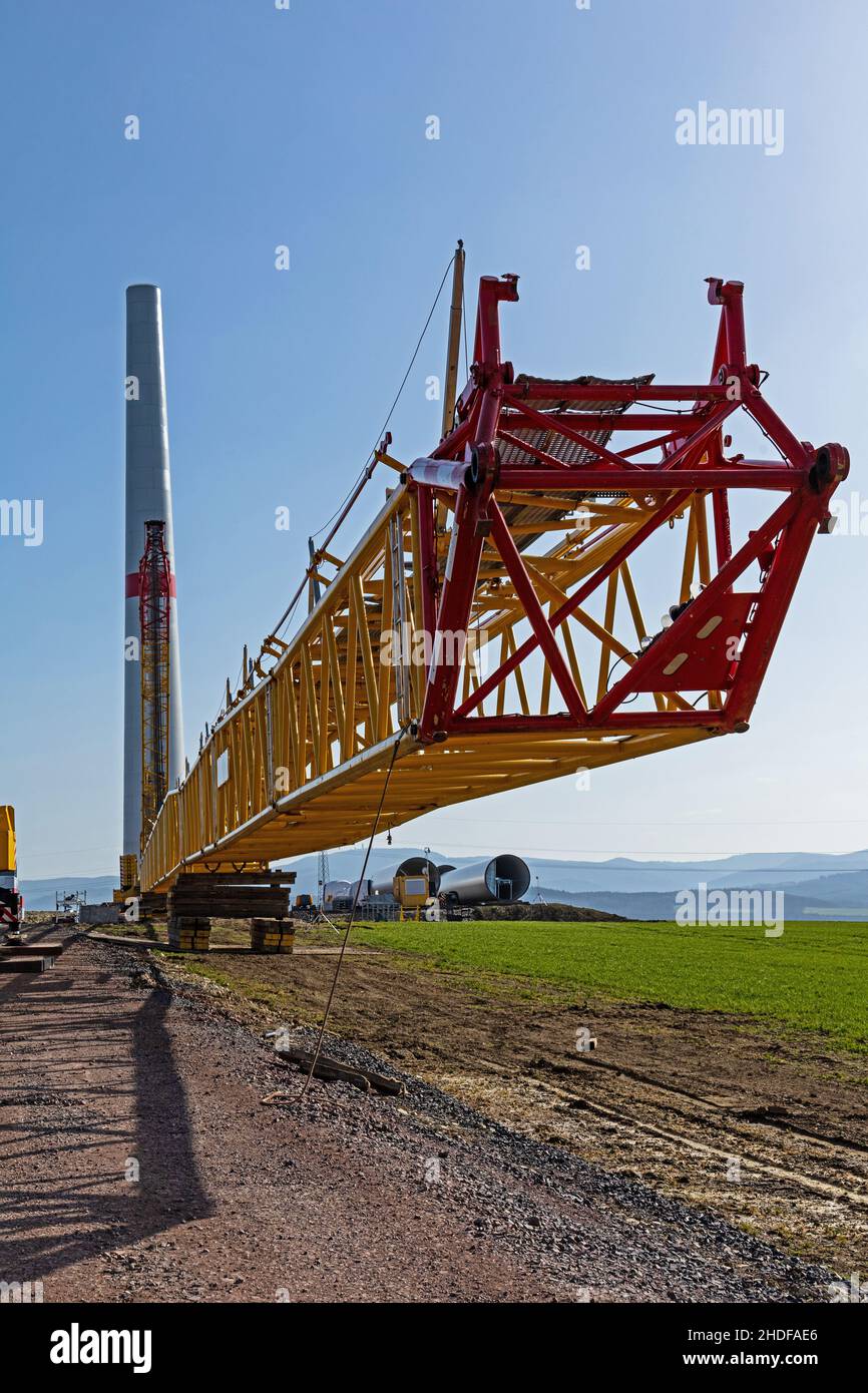 crane, wind turbine, installation, cranes, wind turbines, installations Stock Photo Alamy