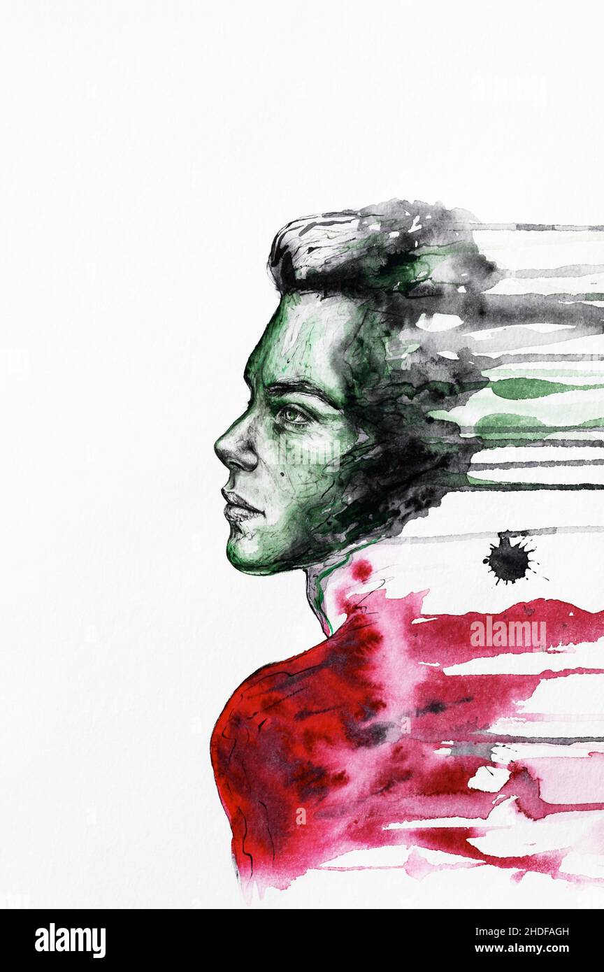 art, painting, watercolor, arts, drawing, watercolors Stock Photo