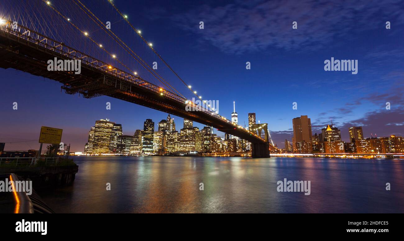 East river brooklyn and manhattan bridges bridge rivers hi-res stock ...