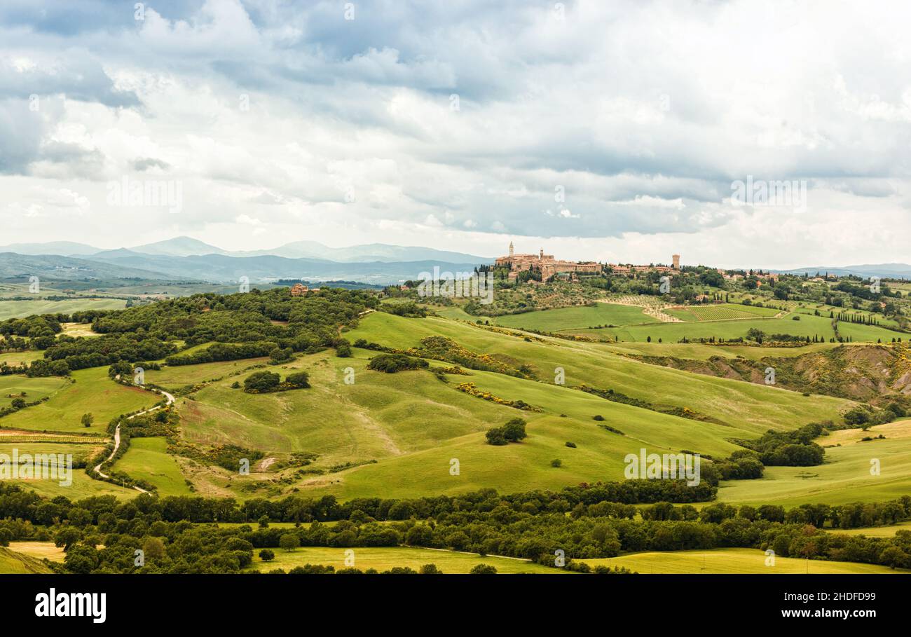 italy, tuscany, val d'orcia, italies, tuscanies, val d'orcias Stock Photo