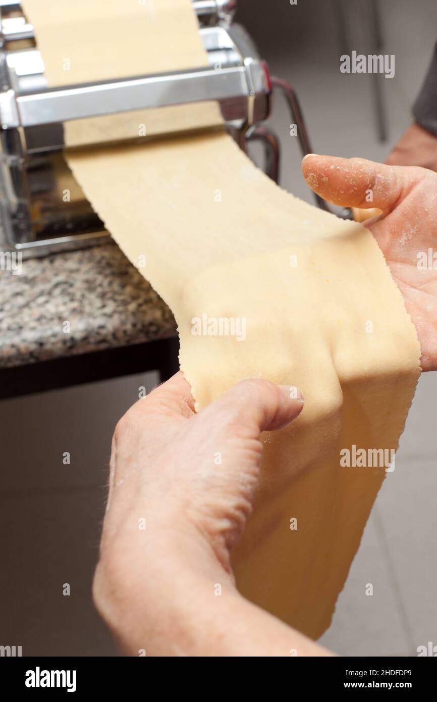 dough, pasta machine, angel wings, doughs, pasta machines Stock Photo
