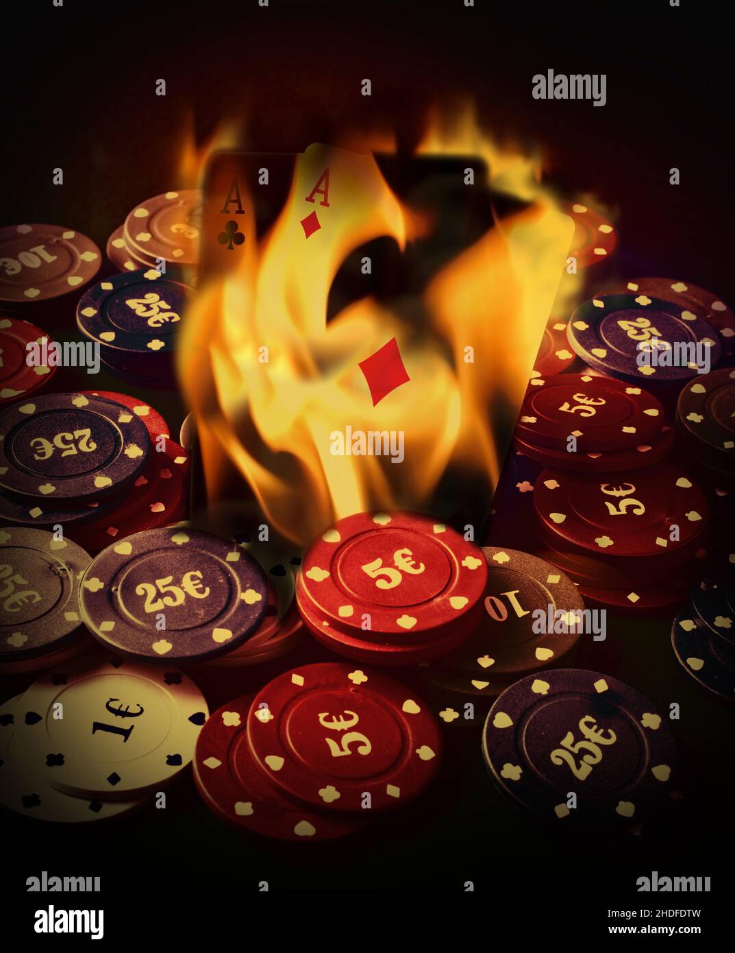 poker, gambling, loss, pokers Stock Photo
