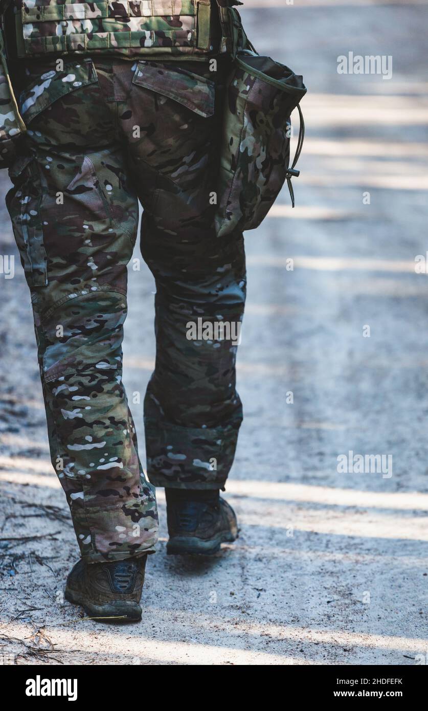 army soldier, camouflage clothing, army soldiers, troops Stock Photo