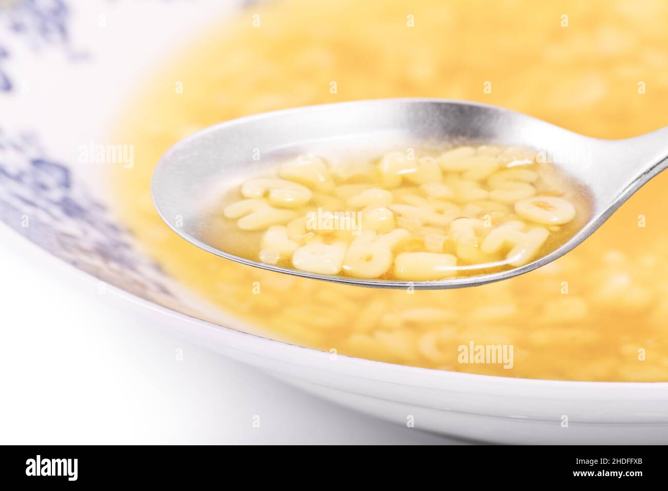 alphabet soup, alphabet soups Stock Photo - Alamy