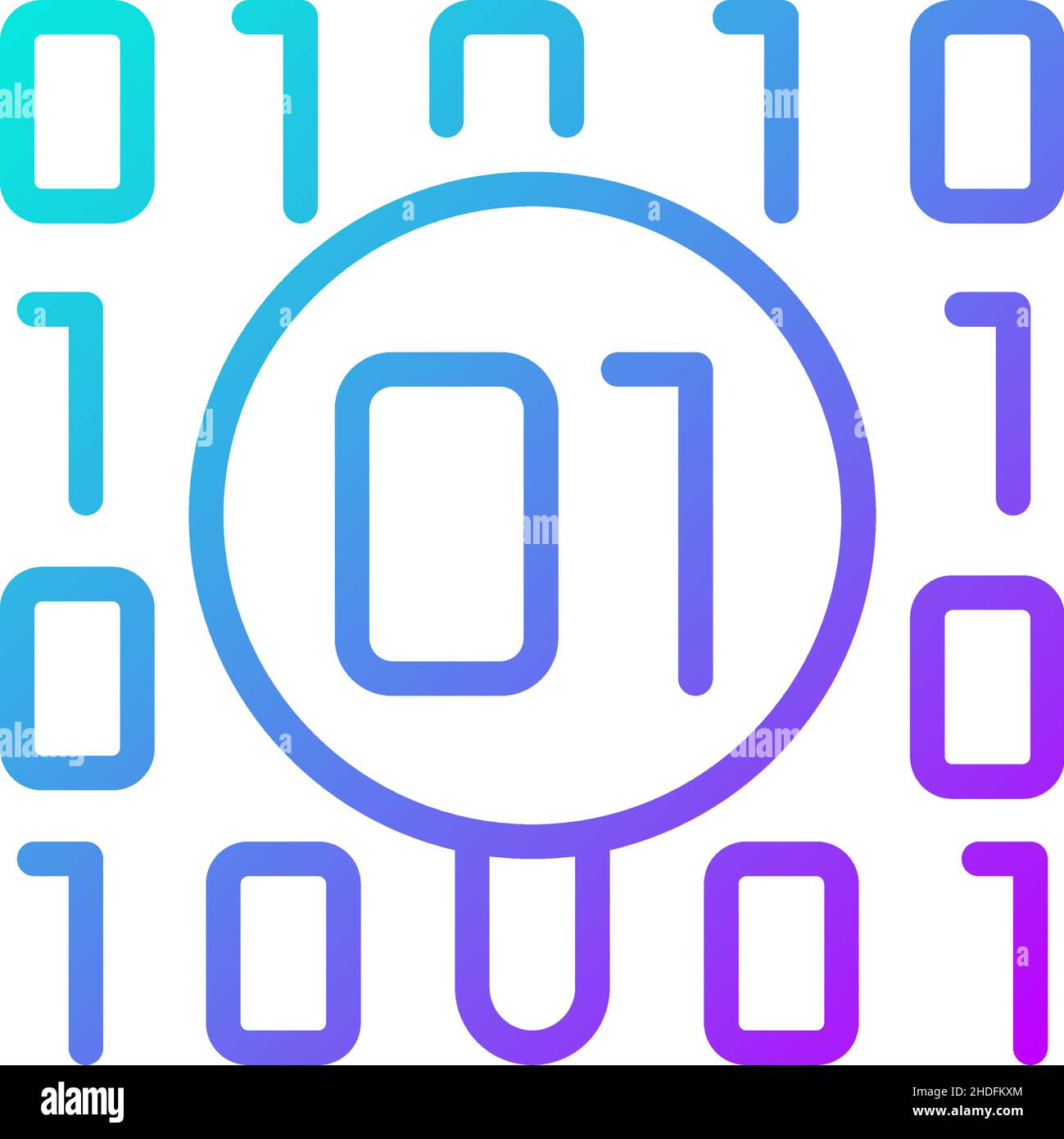 Dataset checkup gradient linear vector icon Stock Vector