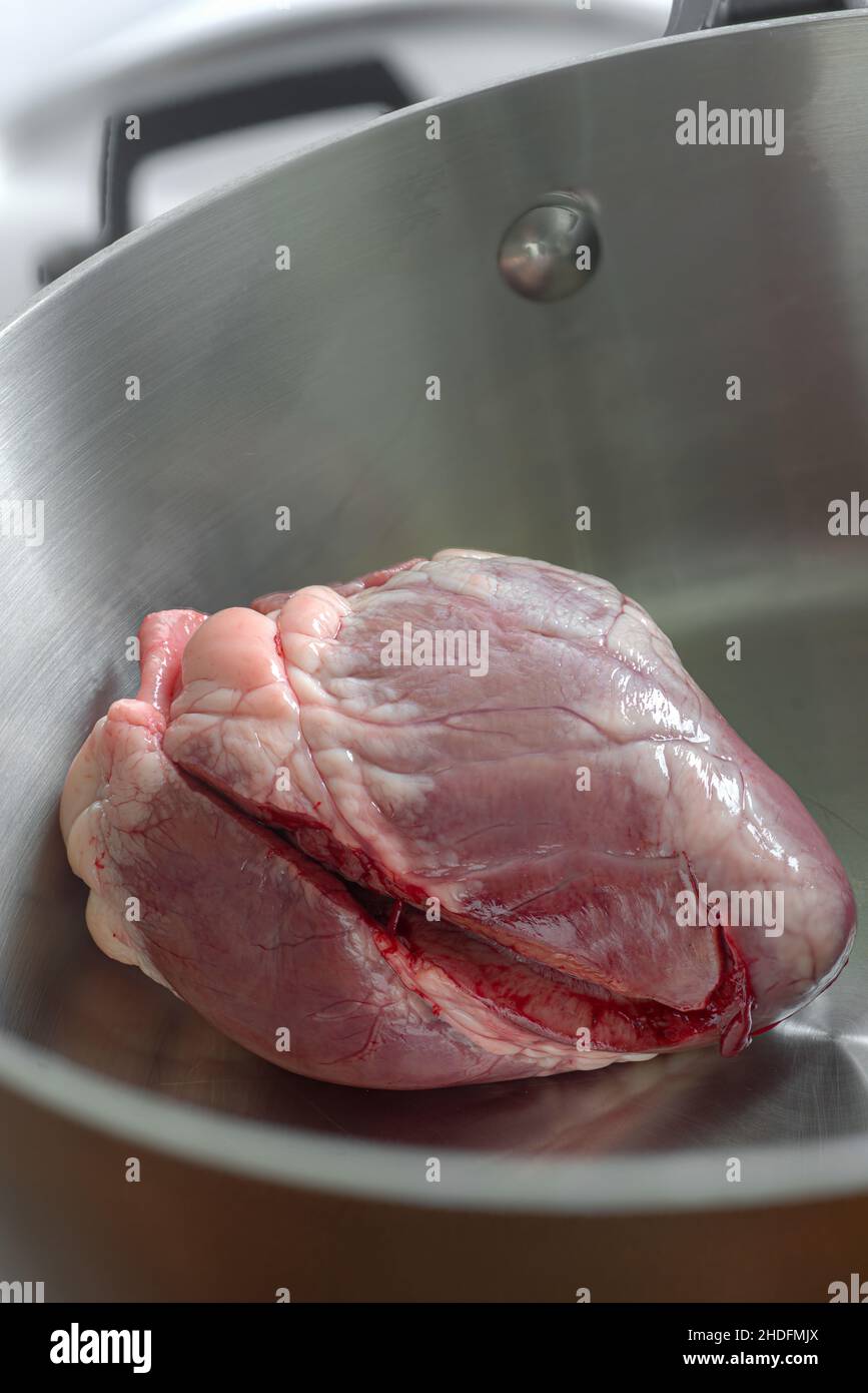 Raw lamb heart hires stock photography and images Alamy
