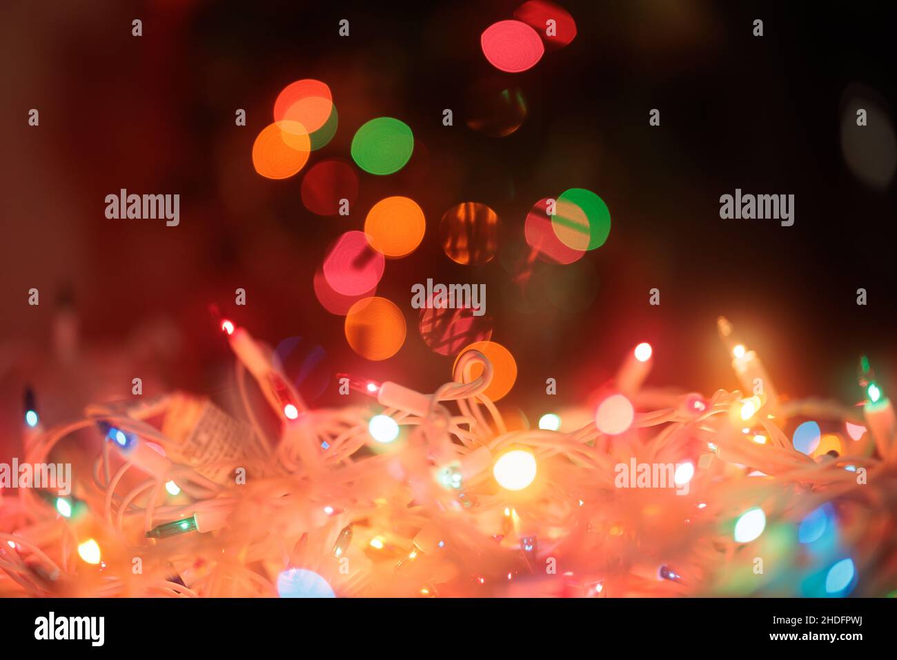 Close up colored christmas lights hi-res stock photography and images ...