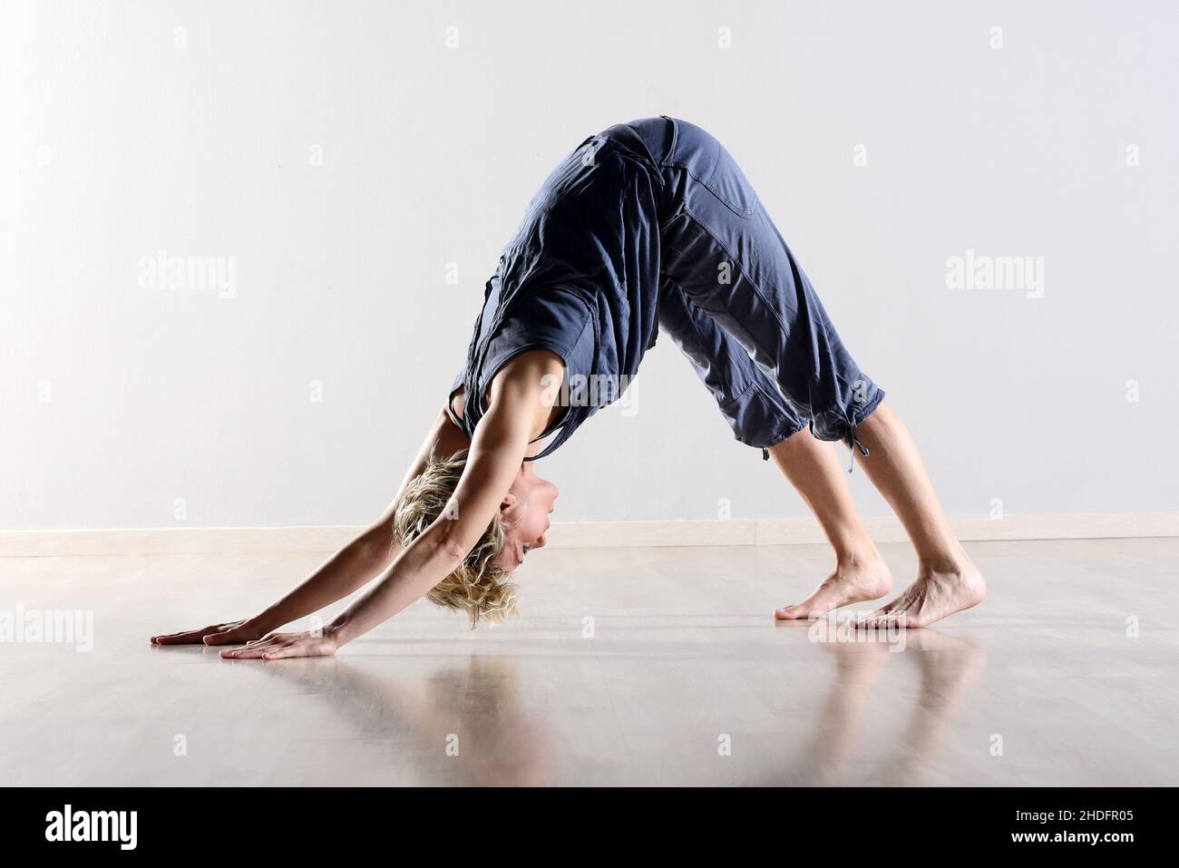 yoga, asana, downward dog, yogas Stock Photo