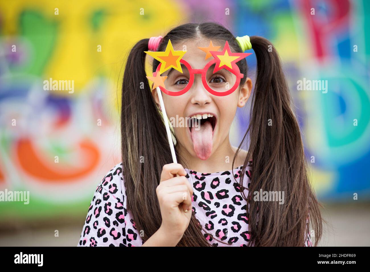 girl, fun, sticking out tongue, party glasses, girls, funs, poking