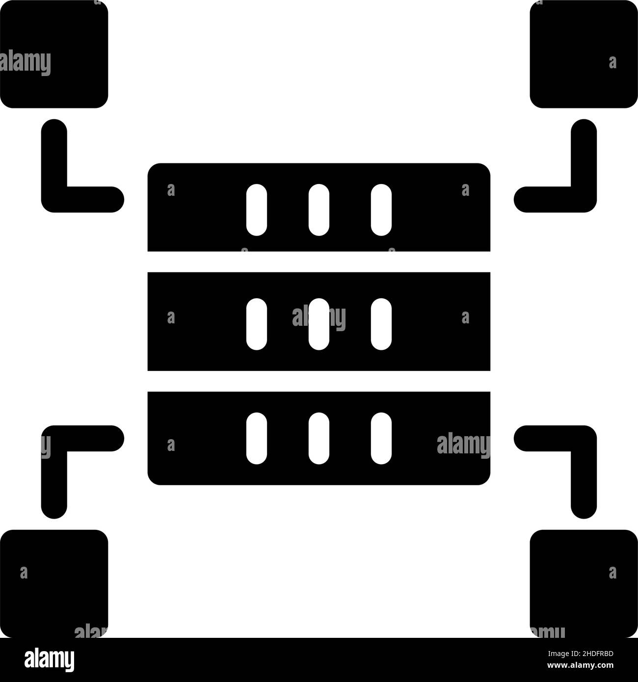 Data storage space black glyph icon Stock Vector Image & Art - Alamy