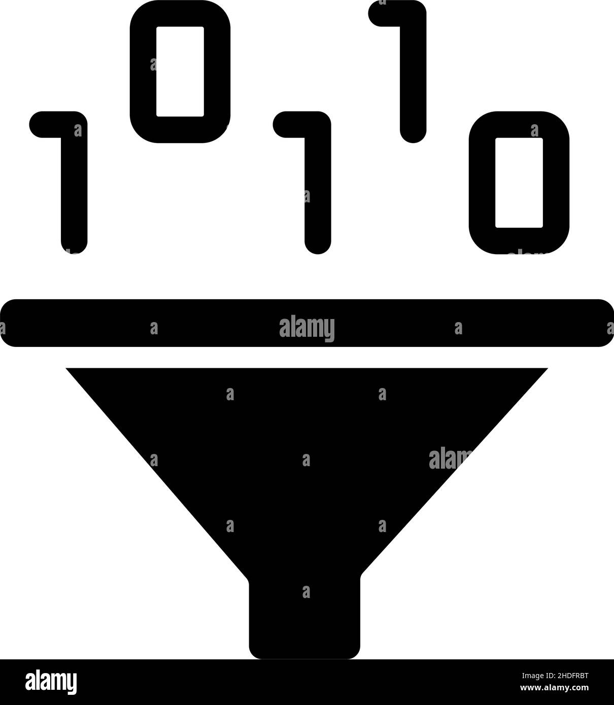 Filter for data mining black glyph icon Stock Vector Image & Art - Alamy