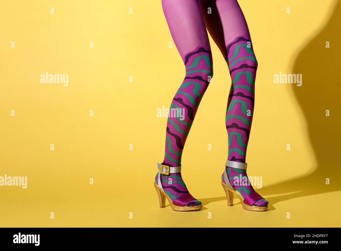 Pantyhose legs heels hi-res stock photography and images - Alamy