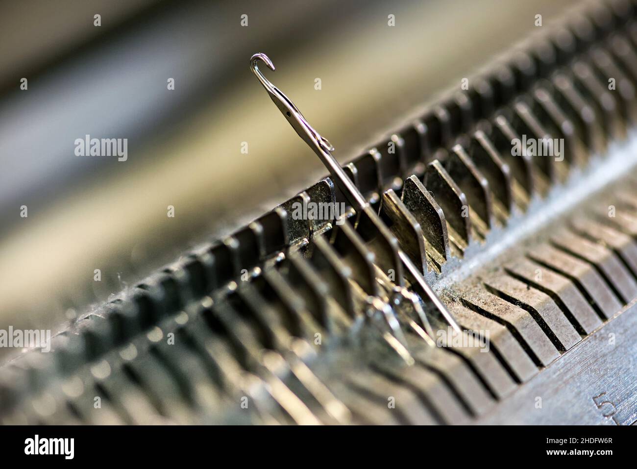 needle, hook, knitting machine, needles, hooks Stock Photo Alamy