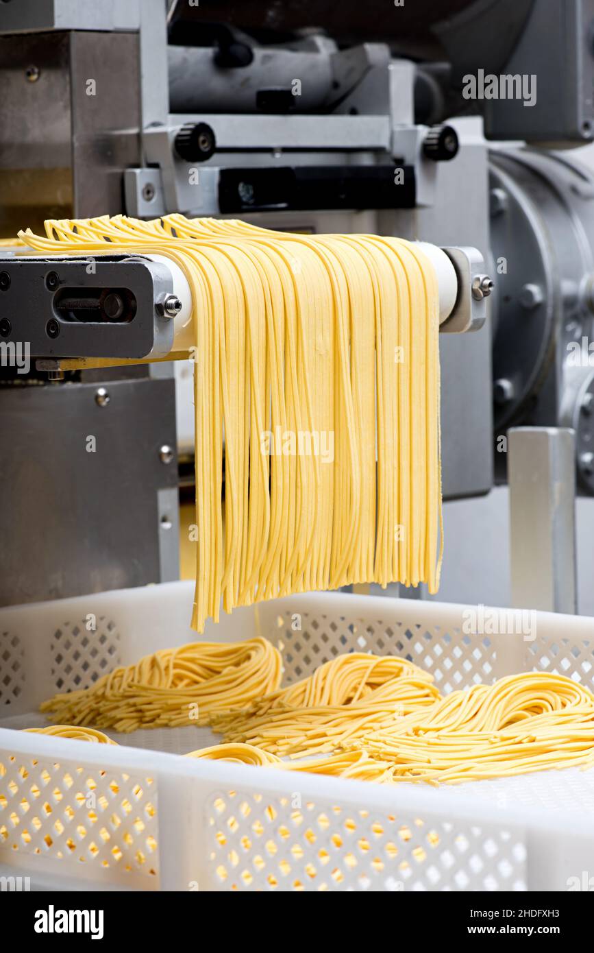 manufacturing, dough, pasta machine, doughs, pasta machines Stock Photo