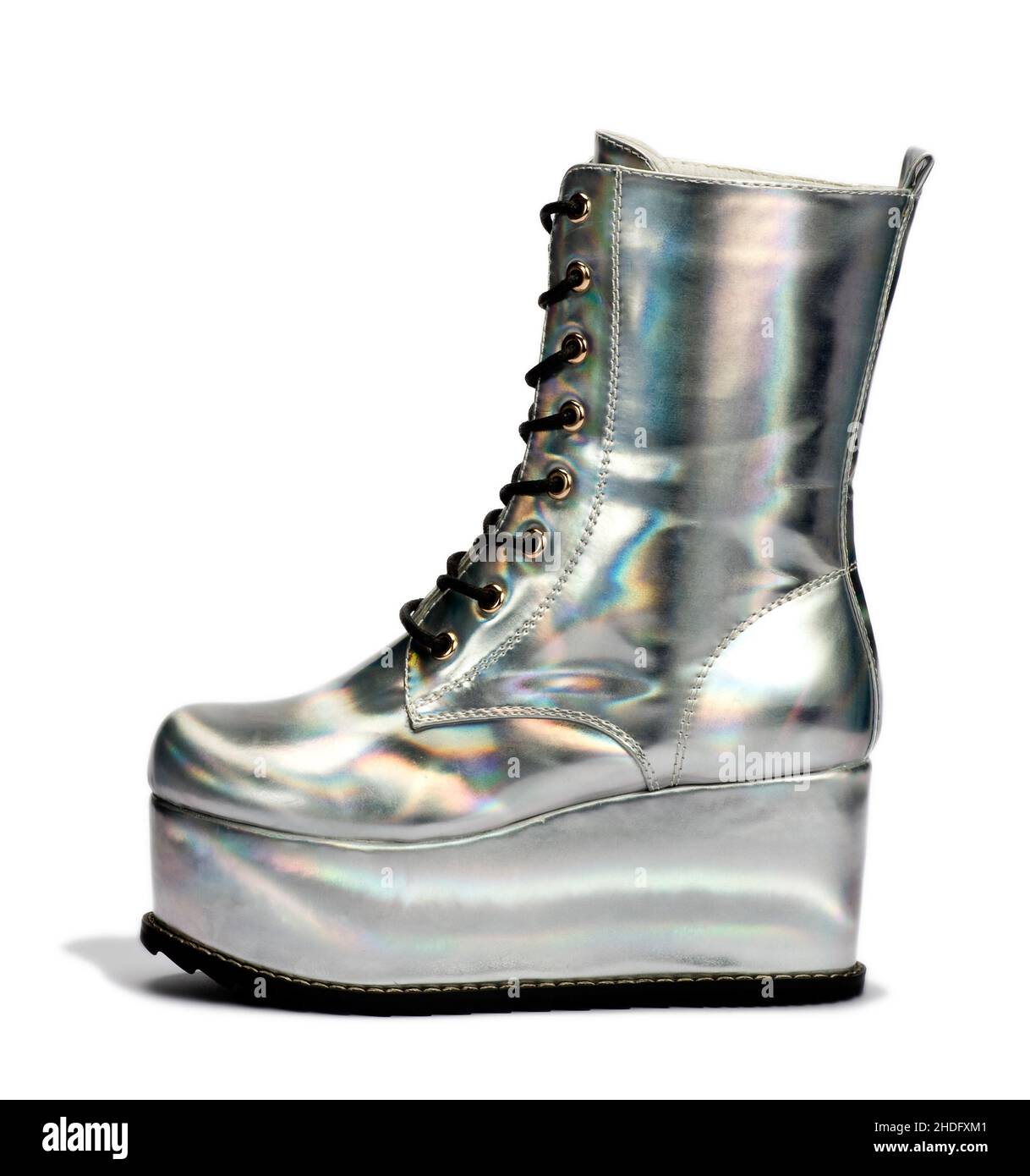 ventaja Oferta estimular Silver platform shoes boots hi-res stock photography and images - Alamy