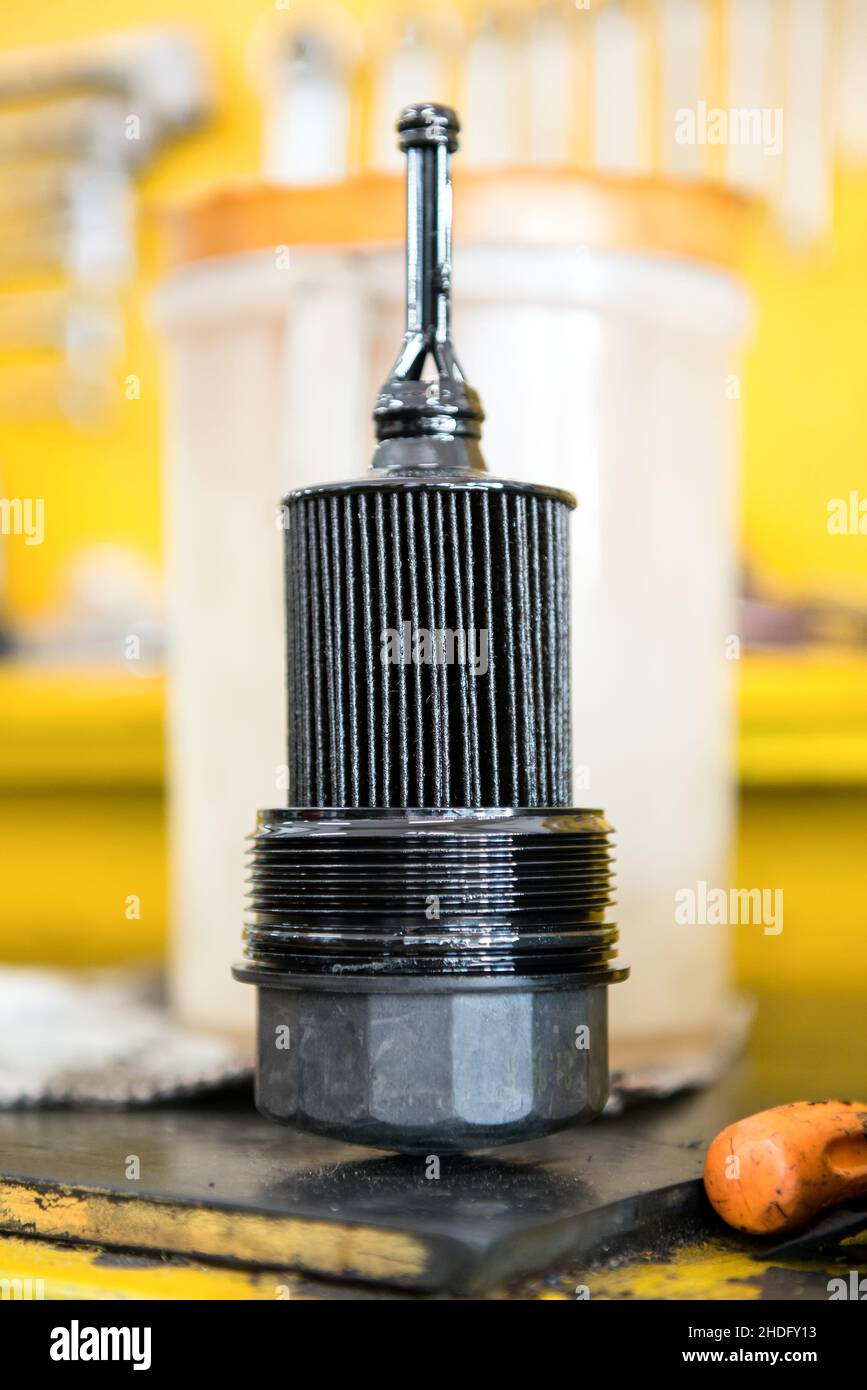 used, oil filter, useds Stock Photo Alamy