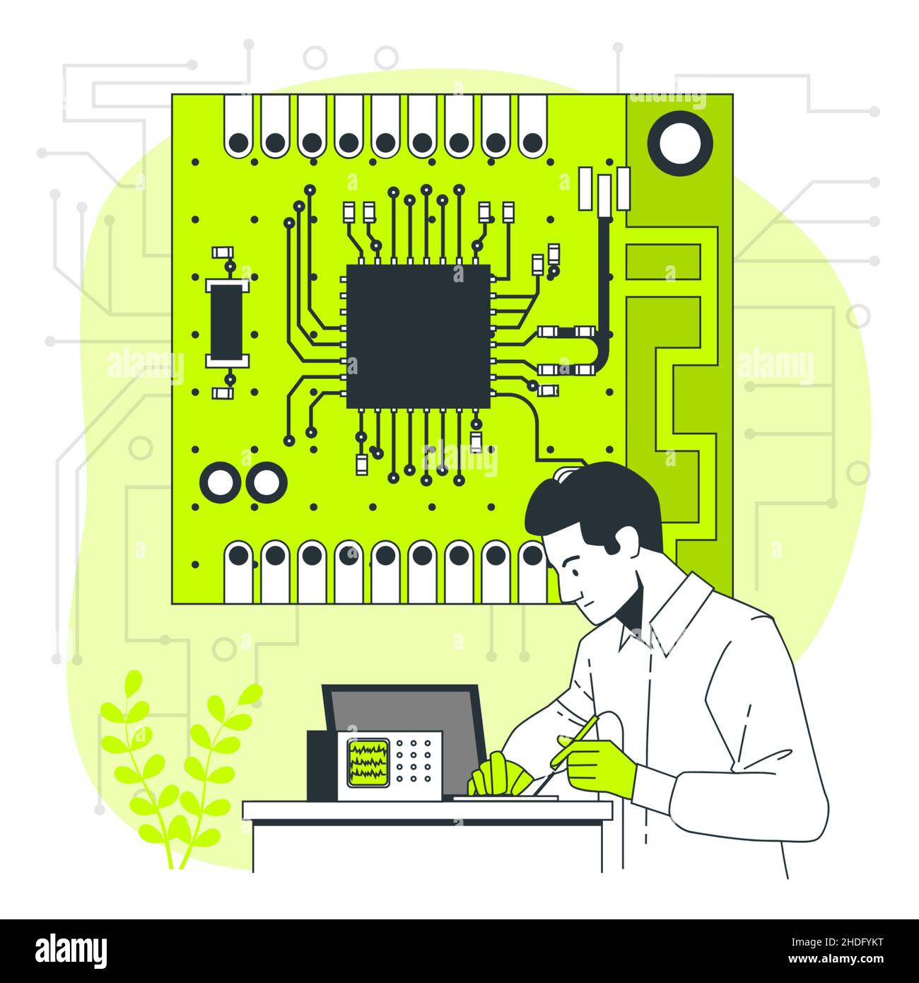 Printed circuit board Cartoon Illustrations Stock Photo - Alamy