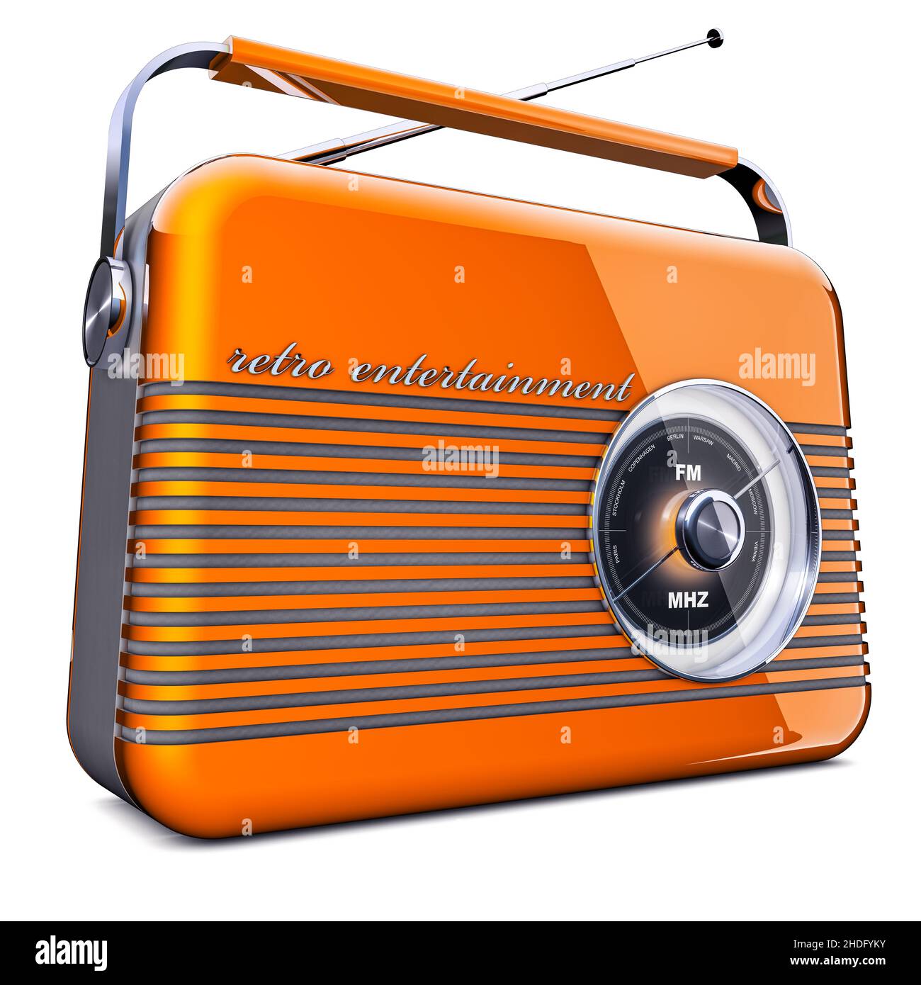 Vintage Portable Transistor Radio Isolated on White Background Stock Photo  by ©Qingwa 7896491