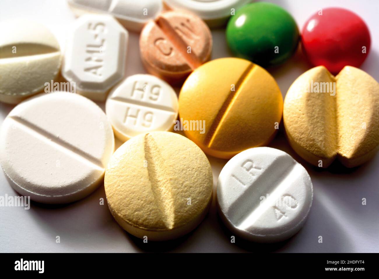 pill, depending tablets, pills, tablet Stock Photo