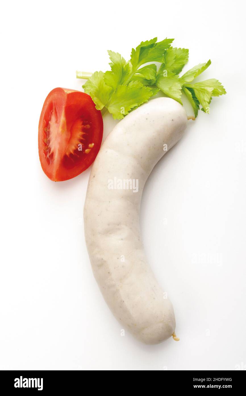 sausage, weisswurst, sausages, weisswursts Stock Photo