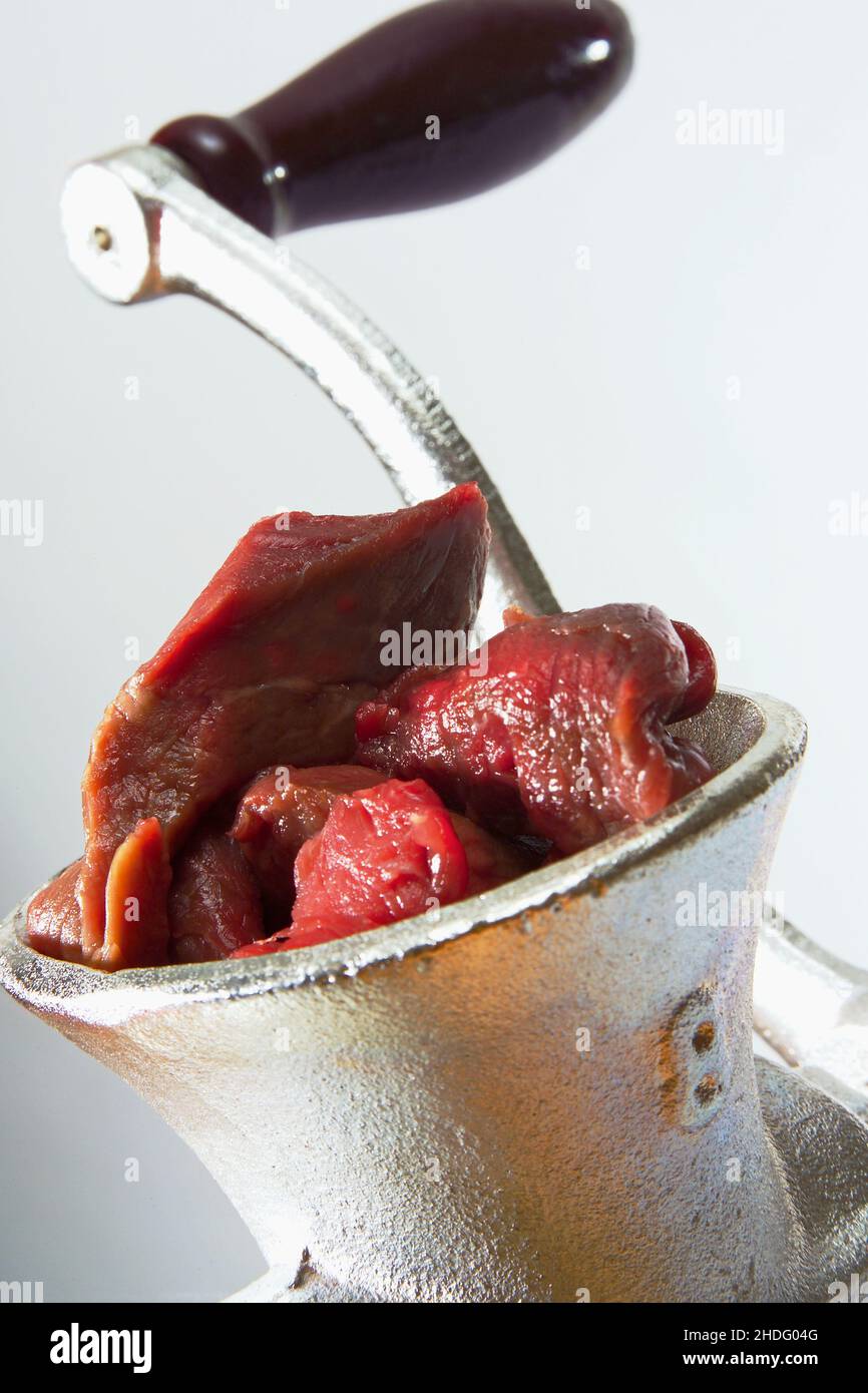 beef, meat grinder, beefs, meat grinders Stock Photo Alamy