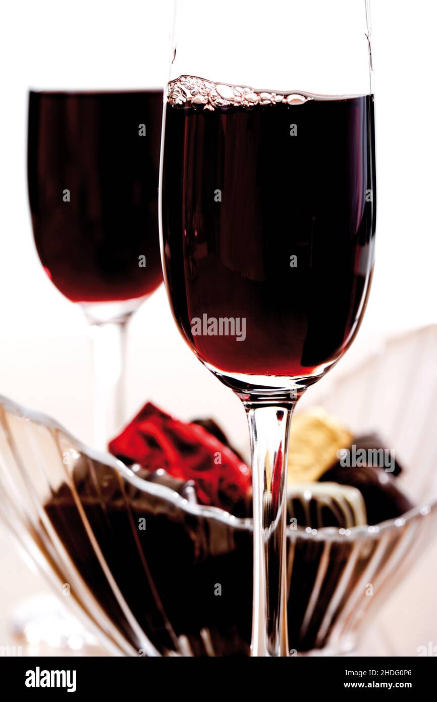 chocolate candy, port wine, chocolate candies, port wines Stock Photo Alamy