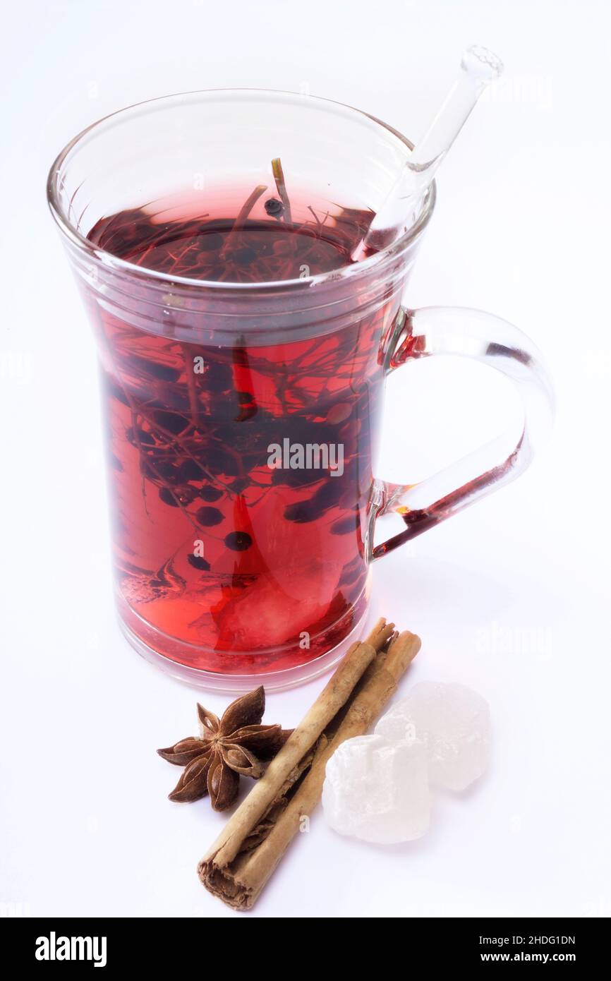 elder tea, elder teas Stock Photo - Alamy