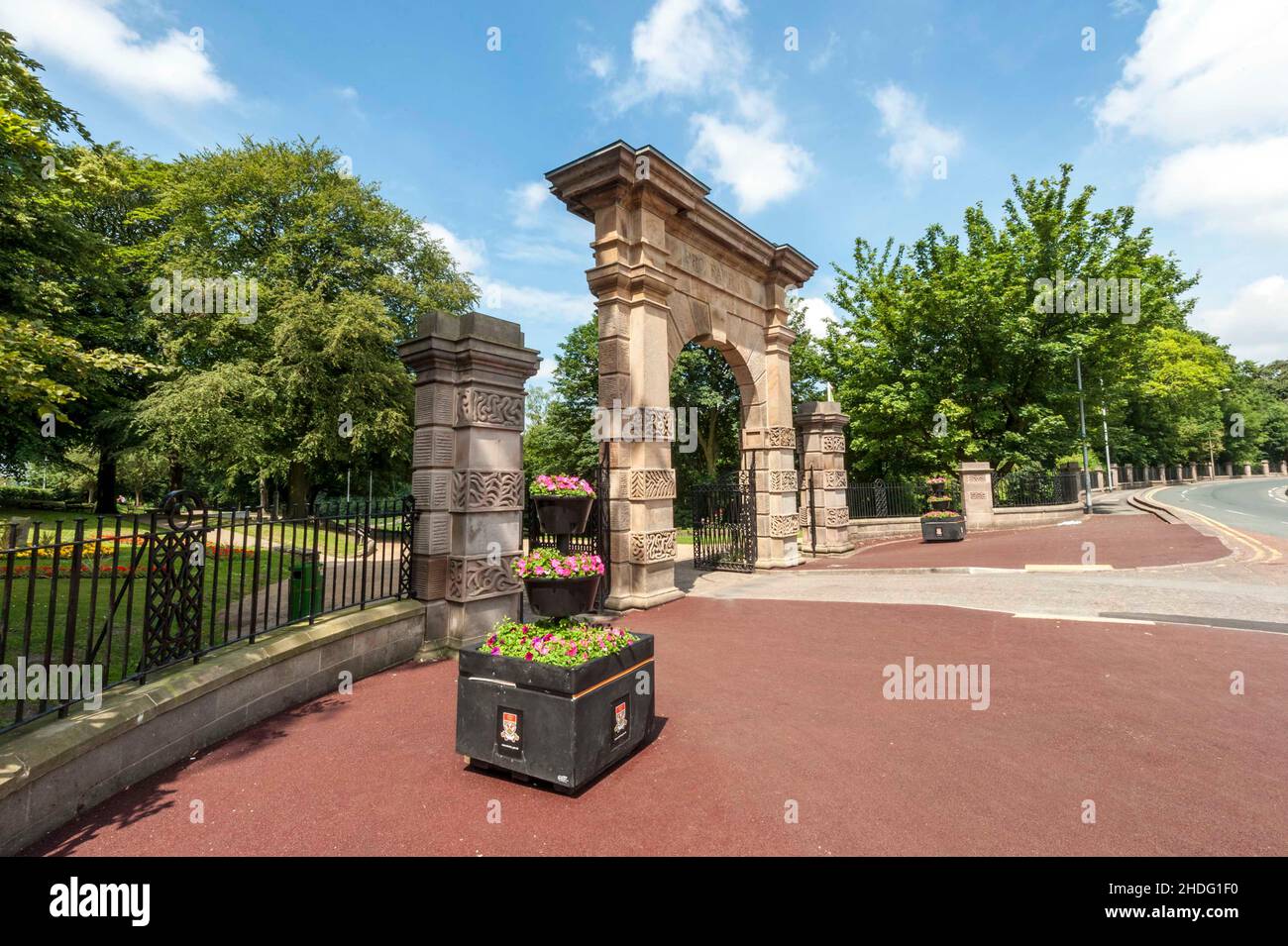 Astley Park Chorley the Memorial Arch was erected at the Park Road