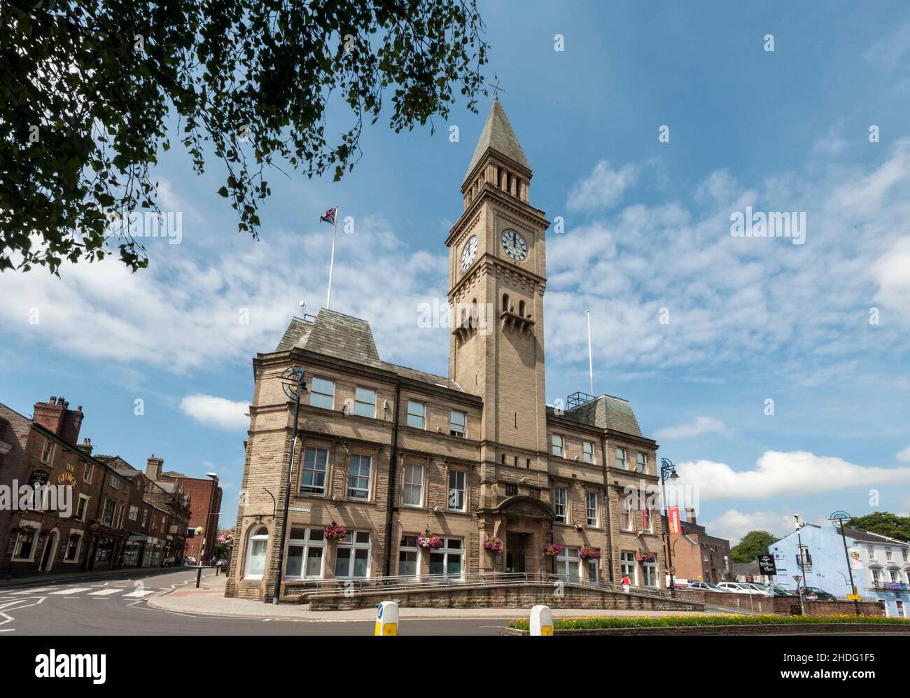 Chorley Town Hall and the clock tower Lancashire England UK Stock Photo