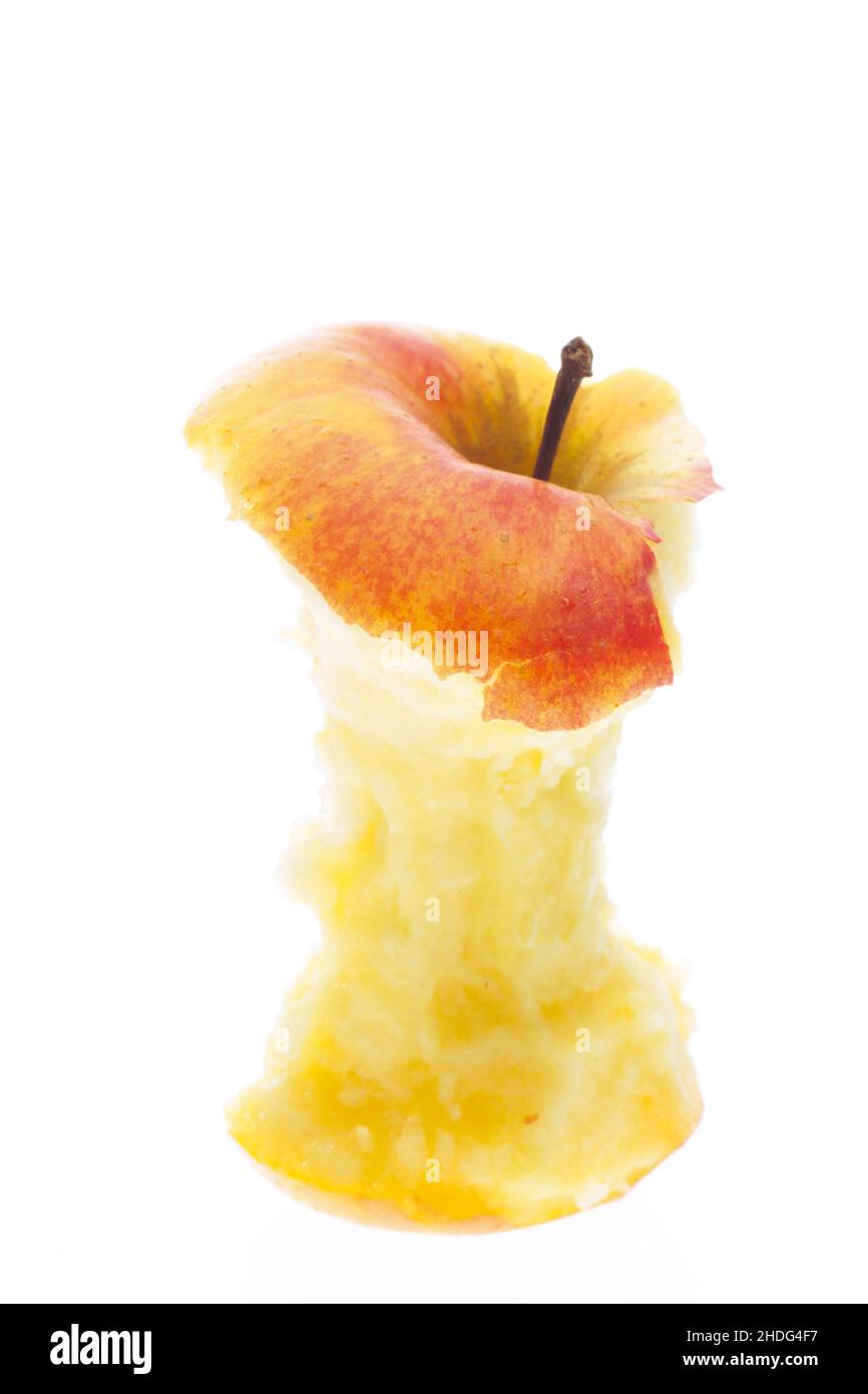 core material, apple core, core materials, apple cores Stock Photo Alamy