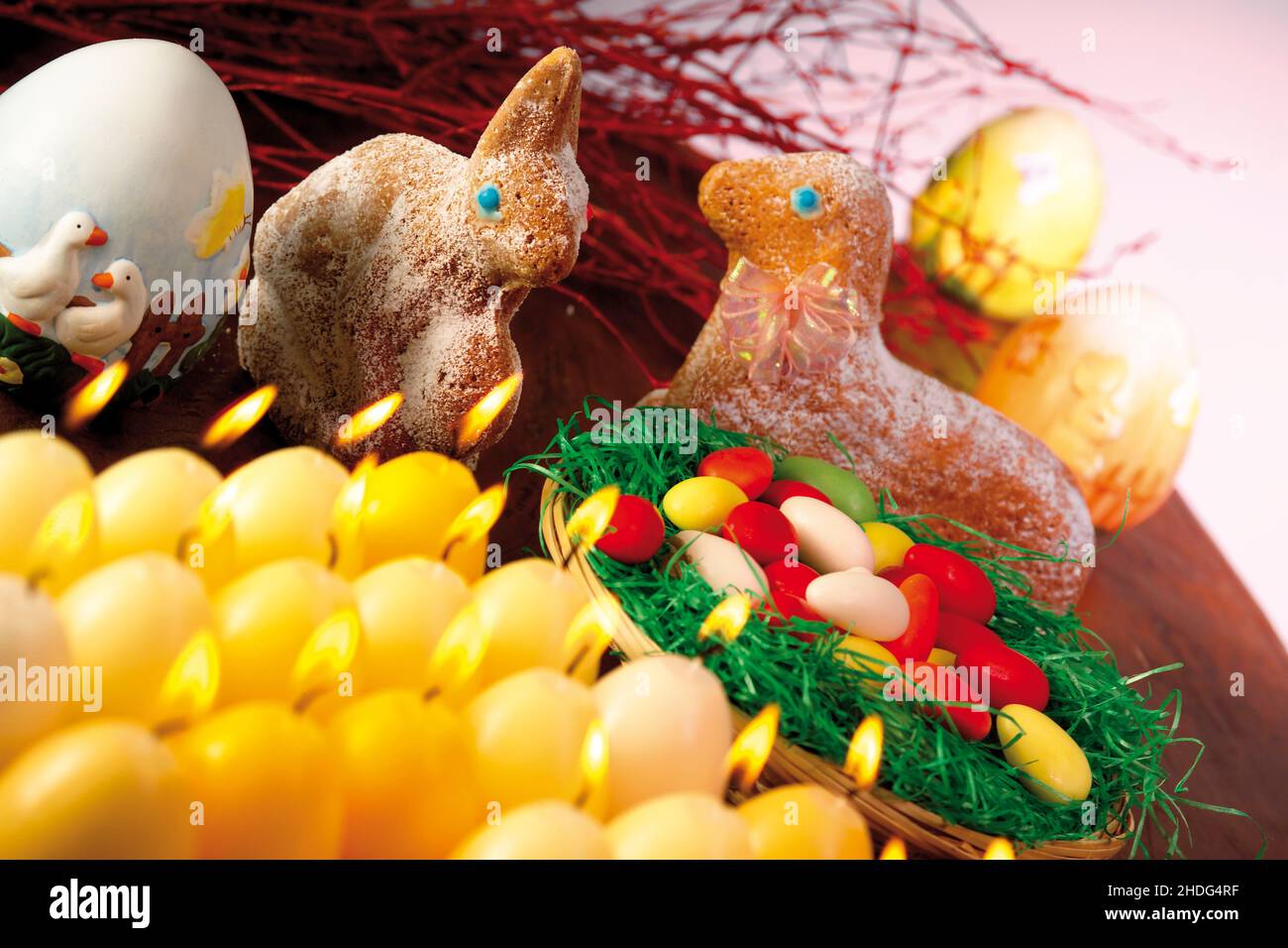 easter, easter table, easter pastry, easters, easter tables Stock Photo
