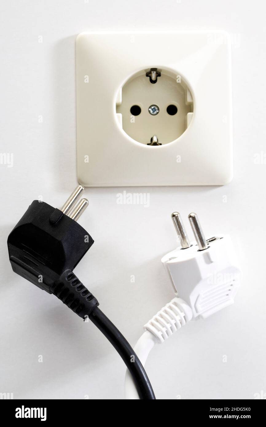 power cable, plug, powers, outlets, plugs Stock Photo Alamy