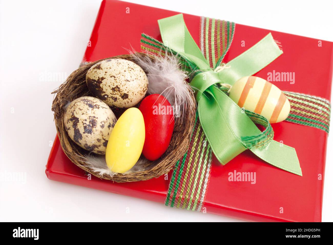 easter, easter nest, easter gift, easters, easter gifts Stock Photo