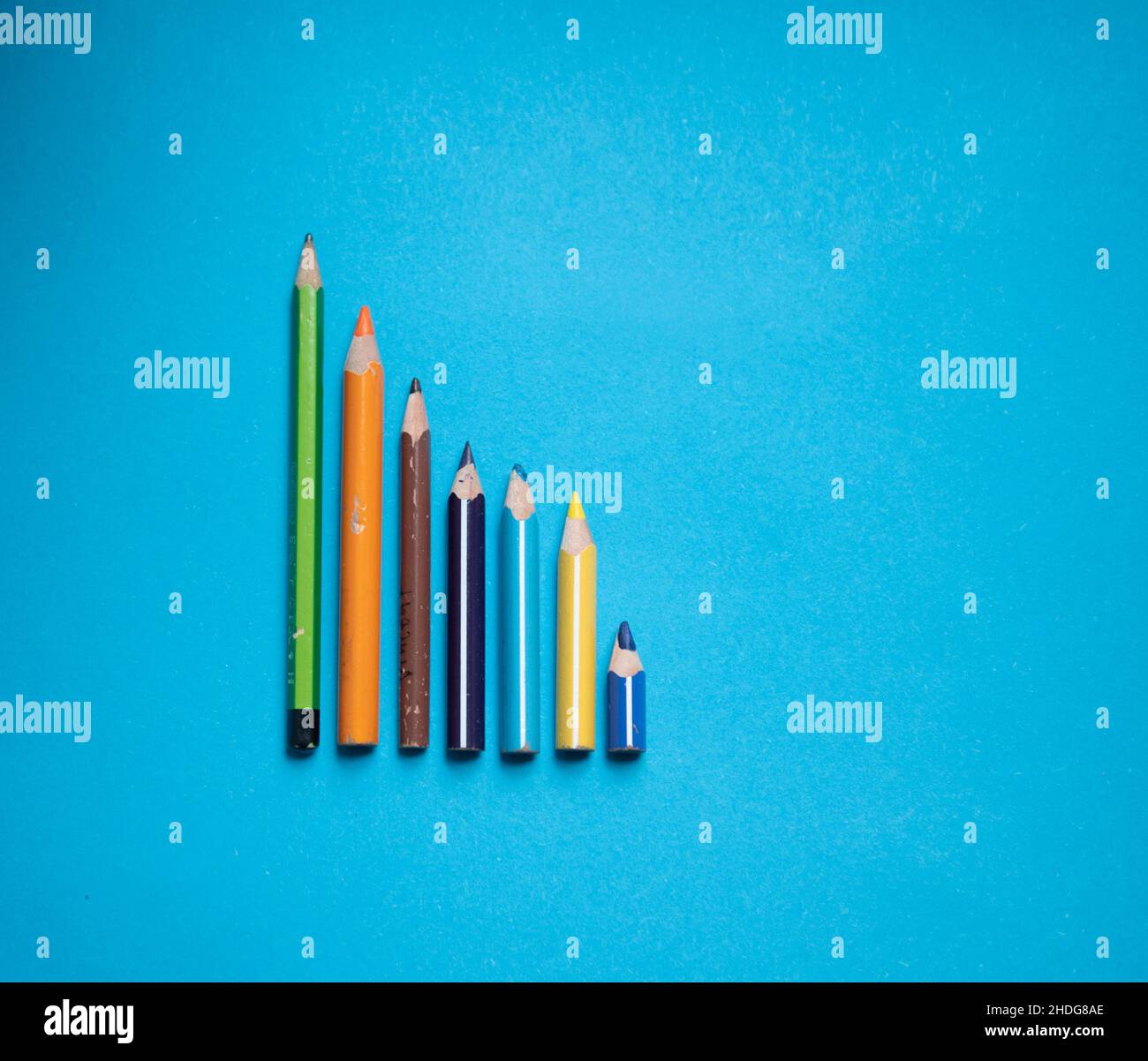crayon, side by side, crayons, side by sides Stock Photo Alamy