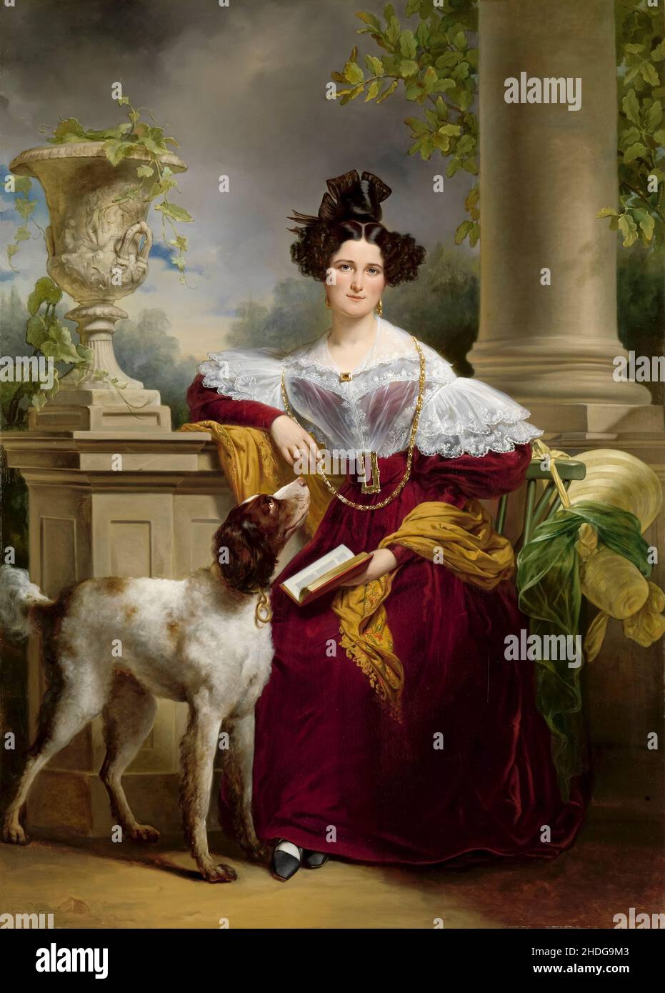 Alida Christina Assink, portrait painting by Jan Adam Kruseman, 1833 Stock Photo