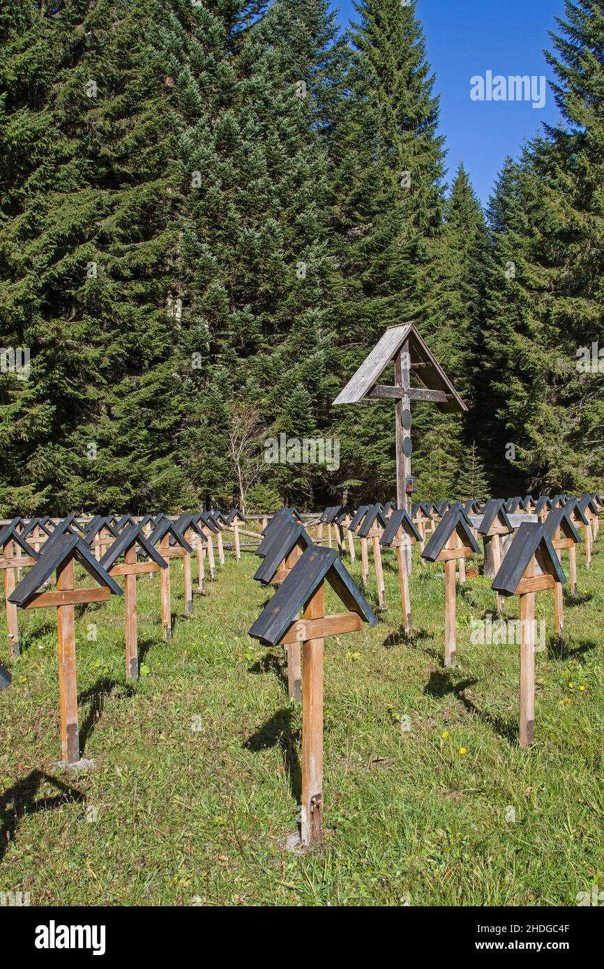 commemoration, cemetery, lavarone, commemorations, cemeteries Stock Photo